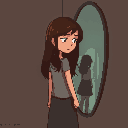 lira nods, her brown hair down.. "i understand." she walks away, leaving you alone. the mirror shows her retreating figure, isolation’s weight heavy.