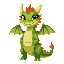 white-lime green teen dragon
