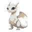 white-lime newly hatched dragon