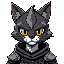 badass cat knight