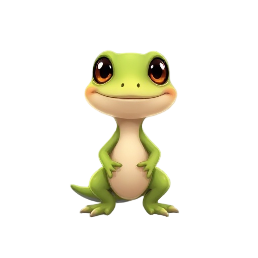 blinking small cute lizard