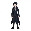 common human, based on vampire the masquerade. transparent background