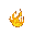 flame that moves from bottom to upper left