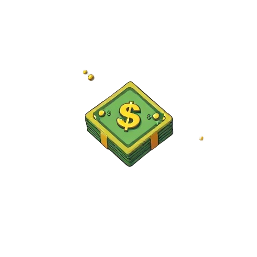a money pack floating in the sky