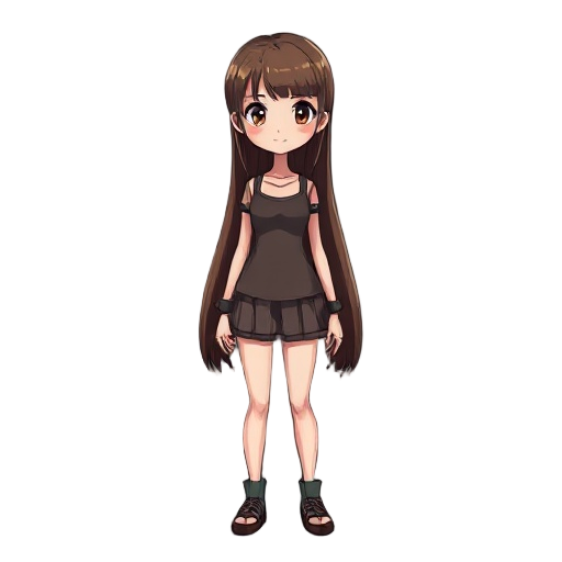 a girl with long brown hair and i want her bottomless