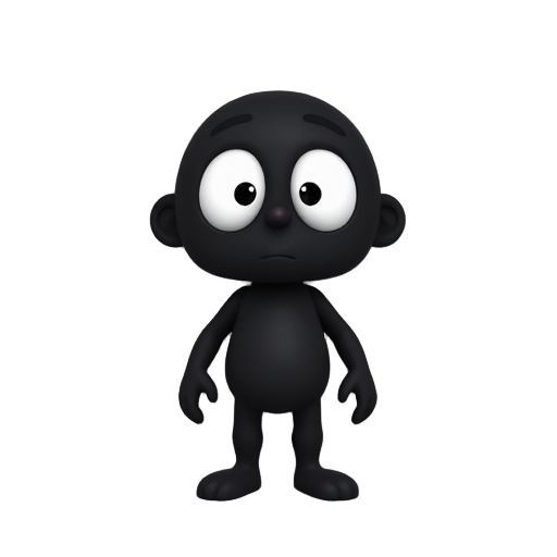 make a black character with wite eyes