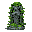 ancient elf statue covered in vines and moss