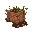 buried wooden crate with vines and dirt