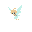 small glowing fairy with wings hovering