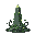 ancient stone obelisk covered in glowing runes and vines