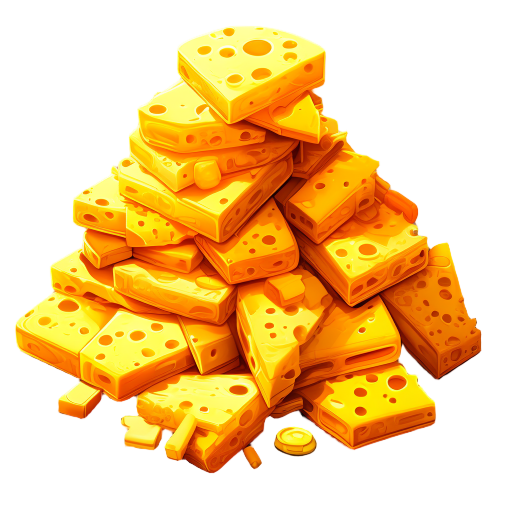 a massive pile of cheesebugers