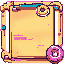 pixel-art clipboard with a donut-themed border.