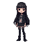 goth girl with long black hair 