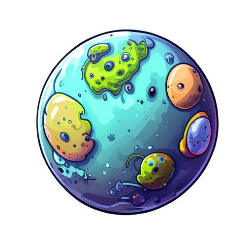 planet of alien or fantasy space cartoon
