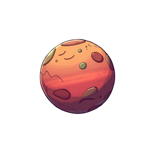planet of alien or fantasy space cartoon