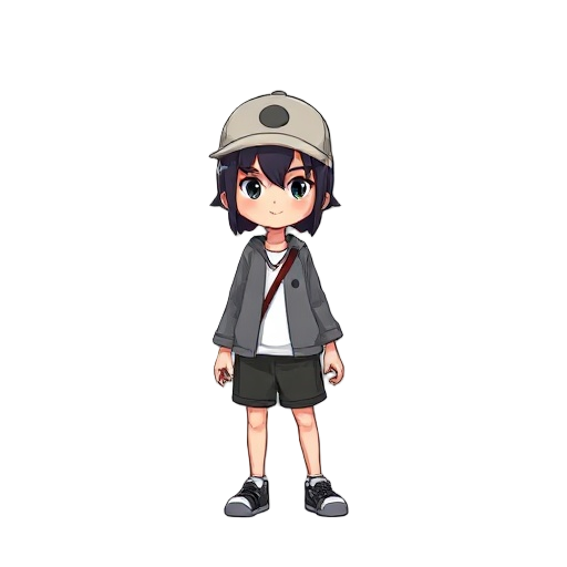 bikin animasi pixl art berkarakter siswi jepang sedang berjalan
