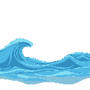 water waves from a side view