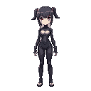 anime girl latex suit
