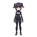 anime girl latex suit