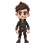 brown hair blue eyes man with a scar