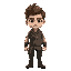brown hair blue eyes man with a scar