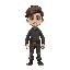 brown hair blue eyes man with a scar