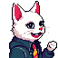 gato humanoide blanco