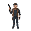 a man with a gun i hand