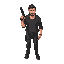 a man with a gun i hand