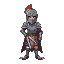 a knight with one sword