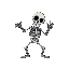 skeleton enemy rotated 45 degrees