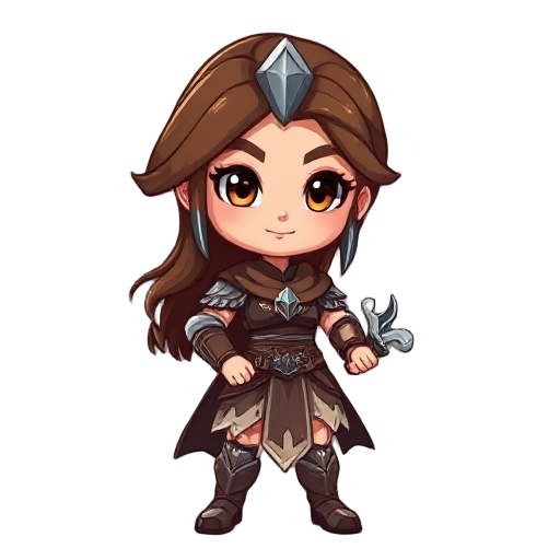 warrior princess brown hair girly