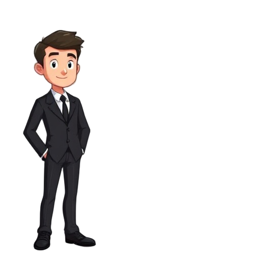 man in black suit