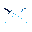 two intersecting sword slashes forming an x, glowing with a dark magical aura, deep indigo and neon blue gradients, shadowy blur at the tips, dramatic energy trails
