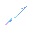 diagonal curved energy slash with motion blur effect, deep purple base fading into bright blue tips, layered glow effect