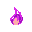 flickering shadowy flame with wispy edges, gradient from black to violet to soft blue, subtle glow