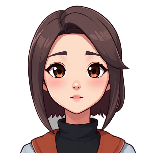  art portrait of a young woman with east asian features