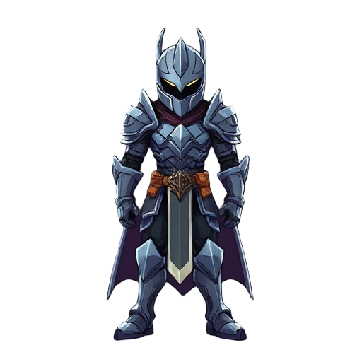 a futuristic and heroic knight