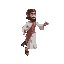 jesus christ facing right running 