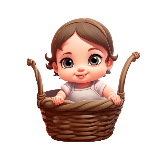 infant, female in a basket