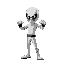 stick man punch animation white and black mask