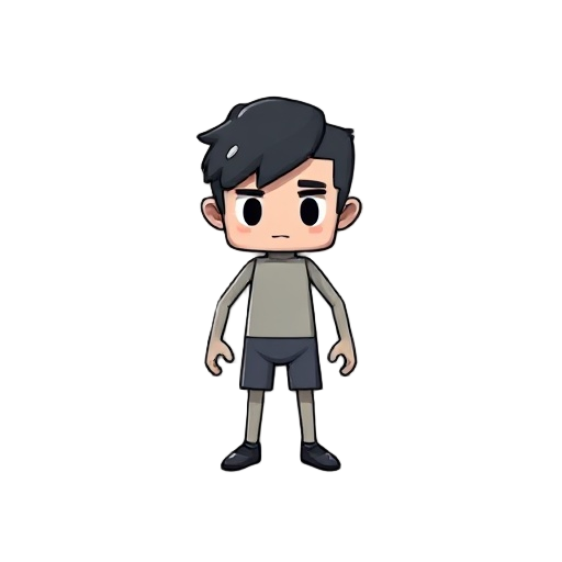 character zith square body simple hand and legs