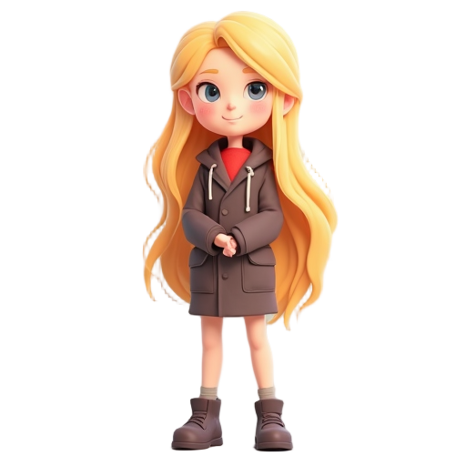 2d girl with long blondie hairs