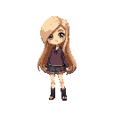 2d girl with long blondie hairs