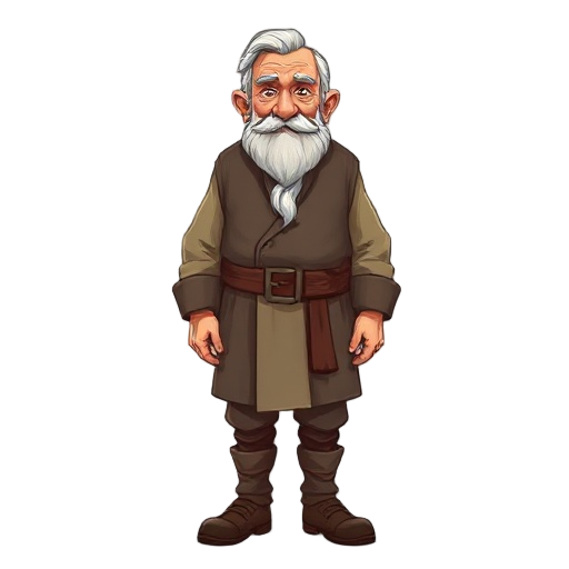 high detailed realistic old man rpg