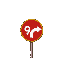 90 degree arrow turn road sign