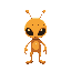 generate a cute cool little orange alien dude 