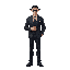 mafia gangster in a suit detailed 