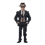 mafia gangster in a suit 