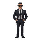 mafia gangster in a suit 